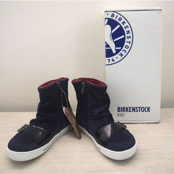 Birkenstock 1007607 Kids Sz EUR 30 US C12 Night Blue Suede Ballina Boots - Picture 1 of 16